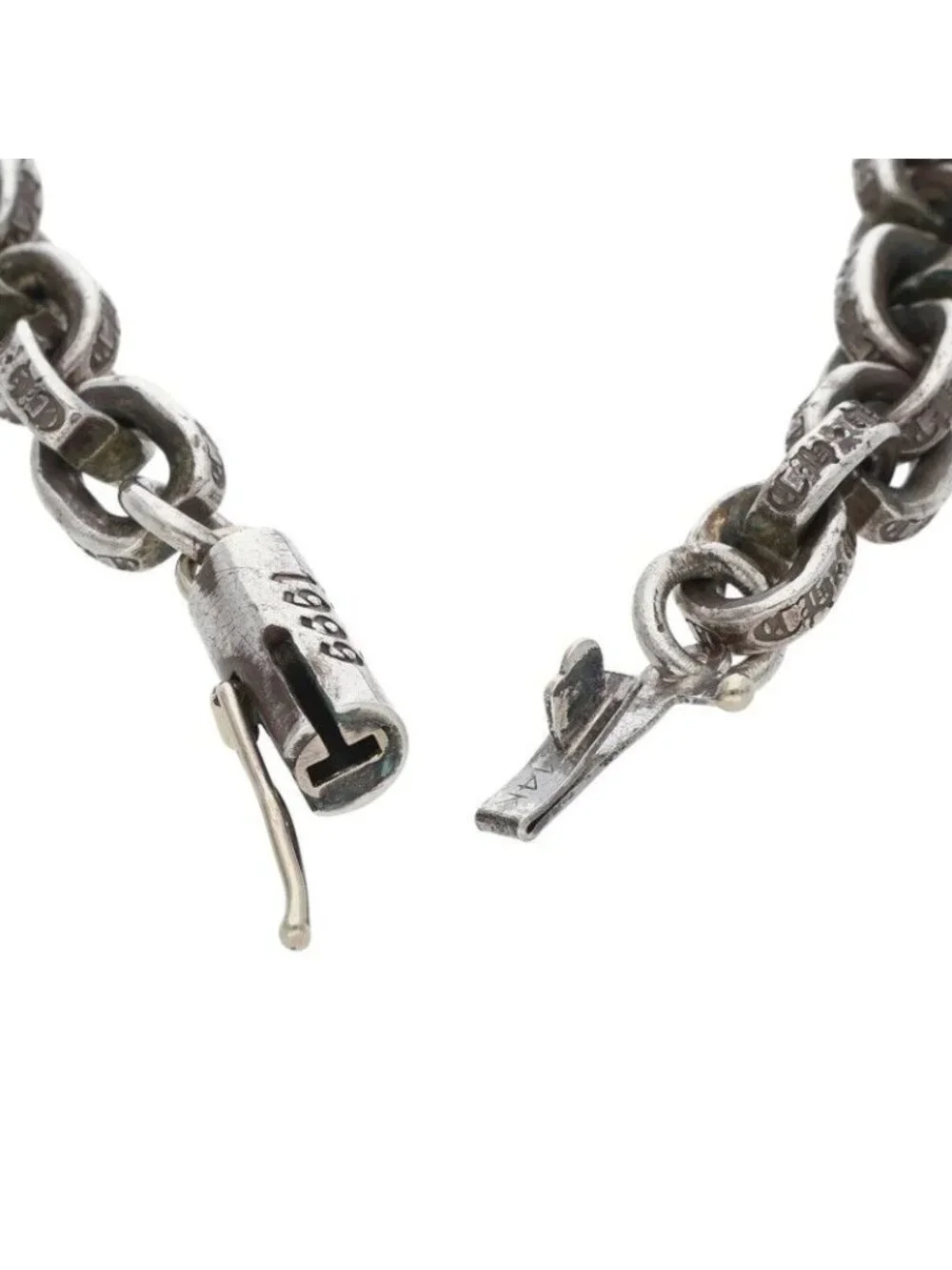 Chrome Hearts Paper Chain Silver Bracelet